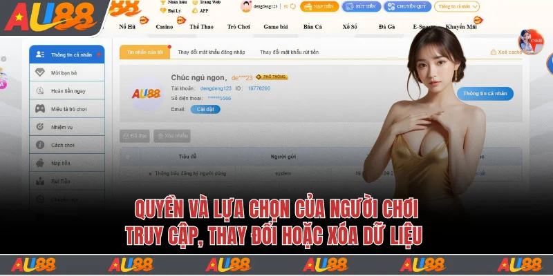 Chính sách bảo mật Au88 về quyền người chơi