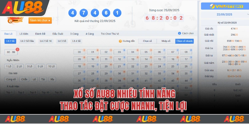 Cược nhanh với nhiều tính năng hiện đại