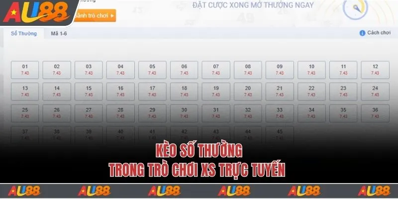 Kèo số thường trong trò chơi XS trực tuyến