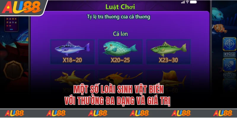 Một số loài sinh vật biển với thưởng đa dạng và giá trị