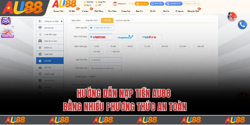 Nạp tiền au88