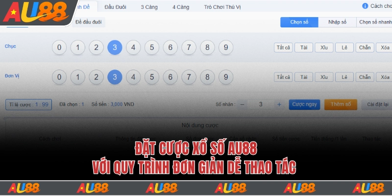 Thủ tục hoàn thành đơn cược trên hệ thống
